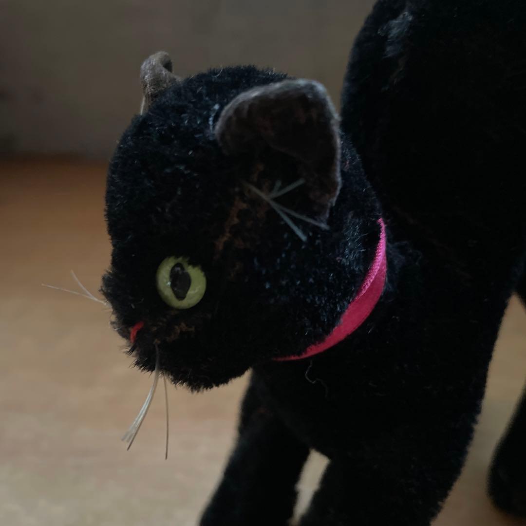 ヴィンテージ　シュタイフ　トムキャット　黒猫