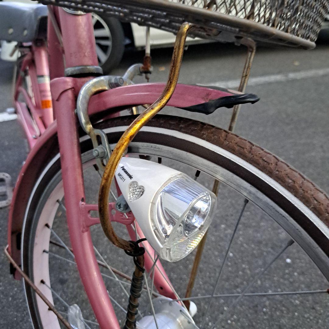 20インチ 子供用自転車 ピンク 前カゴ付き