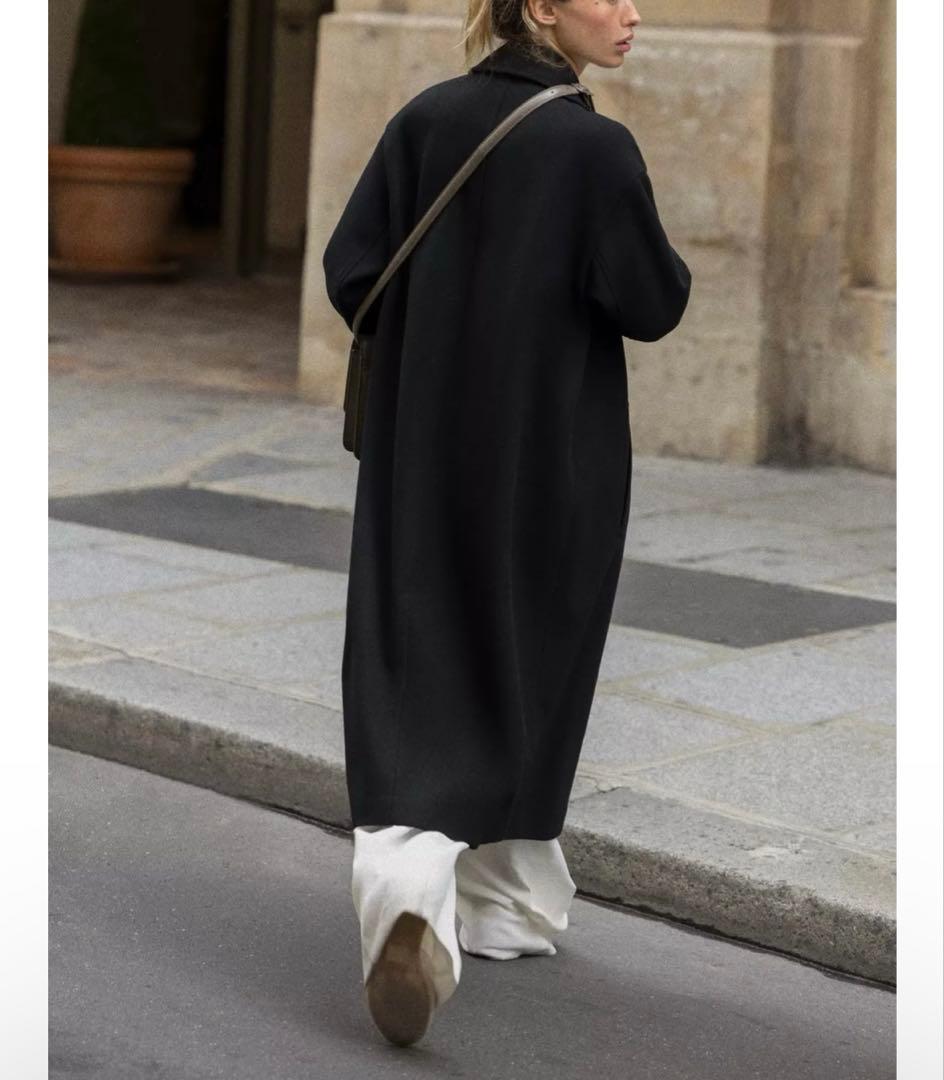 ZARA ソフトオーバーサイズコート ダブルブレスト ロングコート