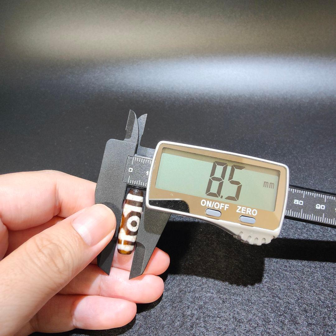 57 至純龍紋蓮華三眼天珠 レア物 天珠 風水 占い 魔