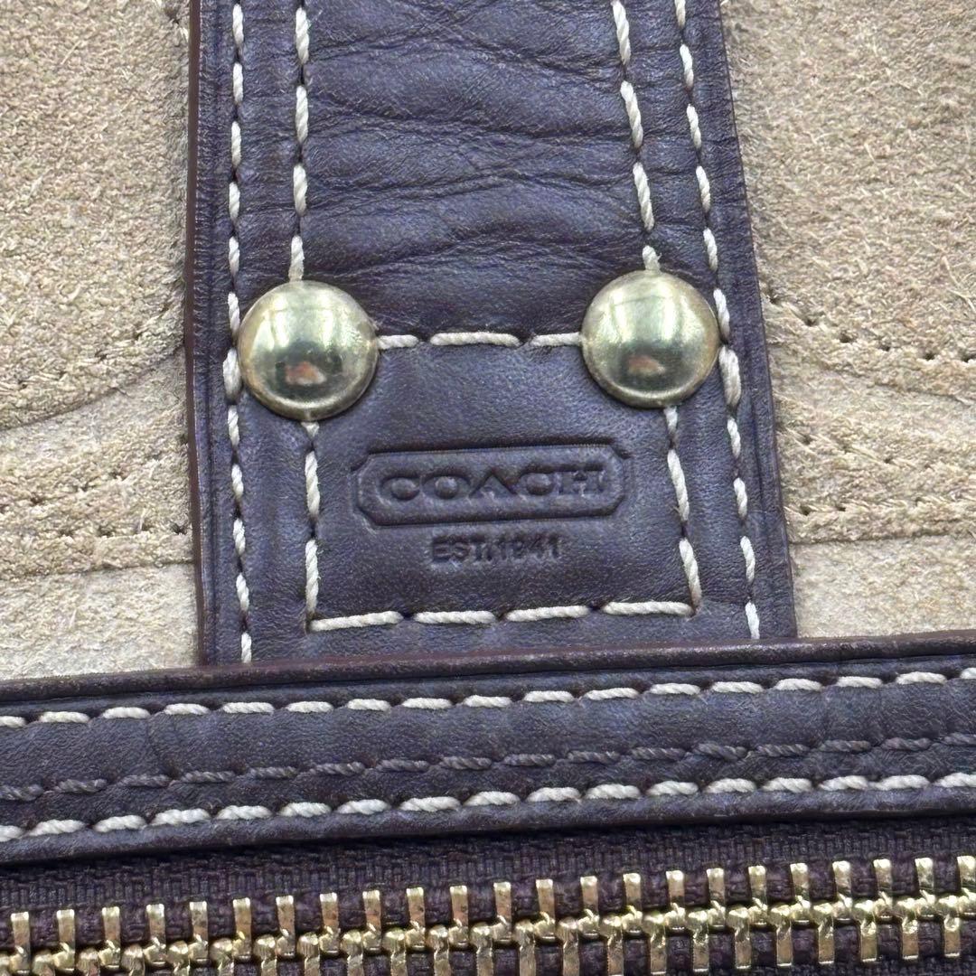 希少 y2k COACH コーチ ワンショルダー　レザー スエード　シグネチャー