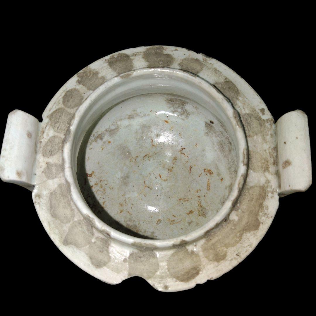 李朝　白磁香炉　朝鮮美術　骨董品　アンティーク