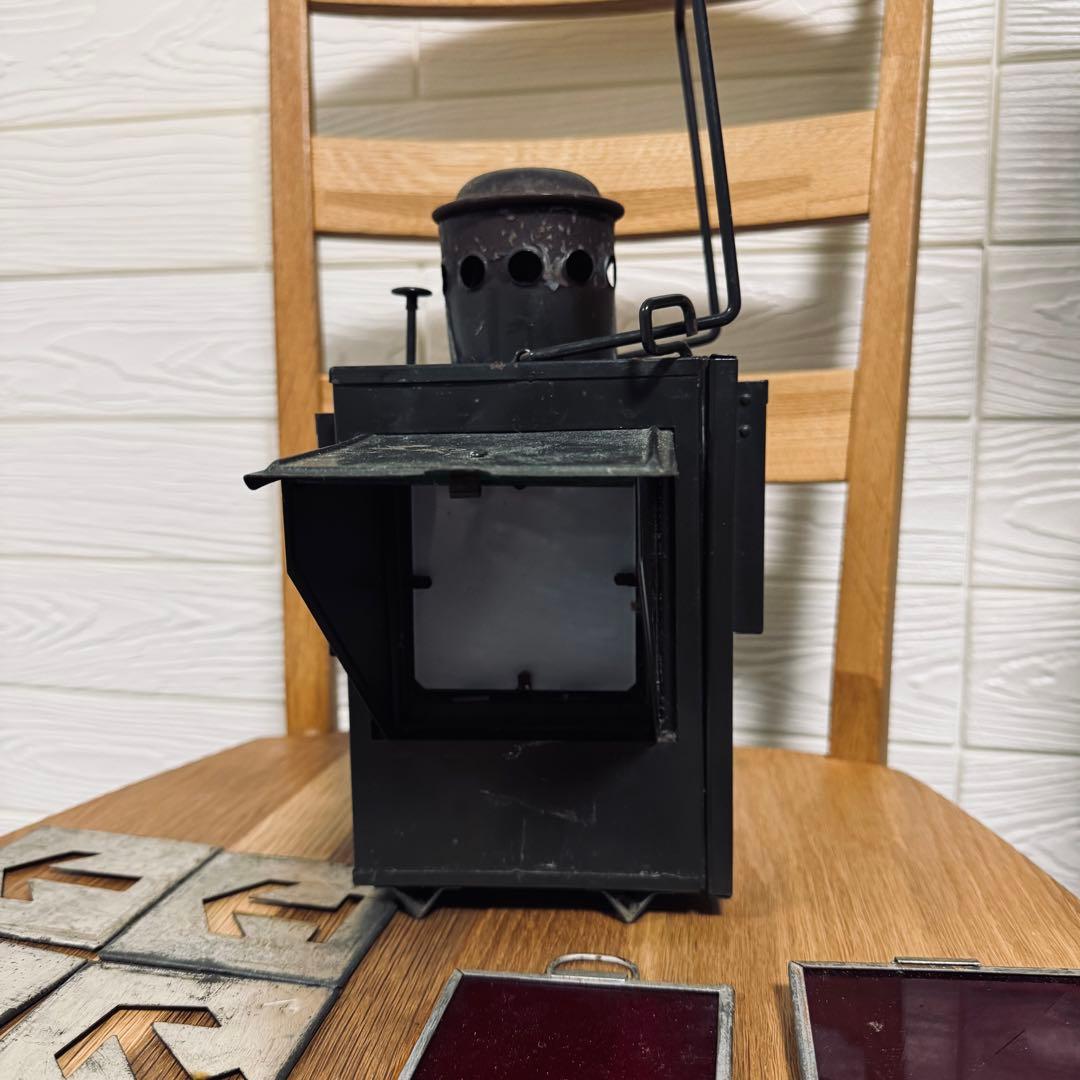 ヴィンテージ ランタン ベルギー軍 鉄道 シグナルランタン 合図灯 カンテラ