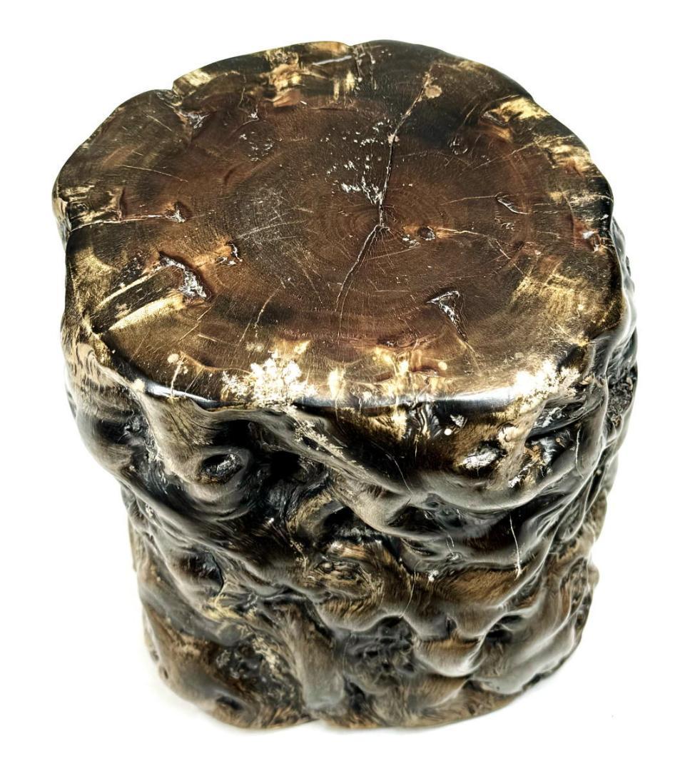 清時代 天然海松（黒珊瑚）筒 特太 2.01kg 書道 華道 茶道WWWT076