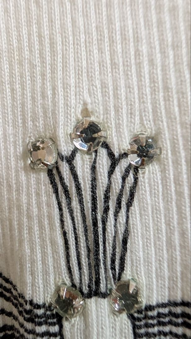 クロムハーツ　タンクトップ　ホワイト　ラインストーンChrome Hearts