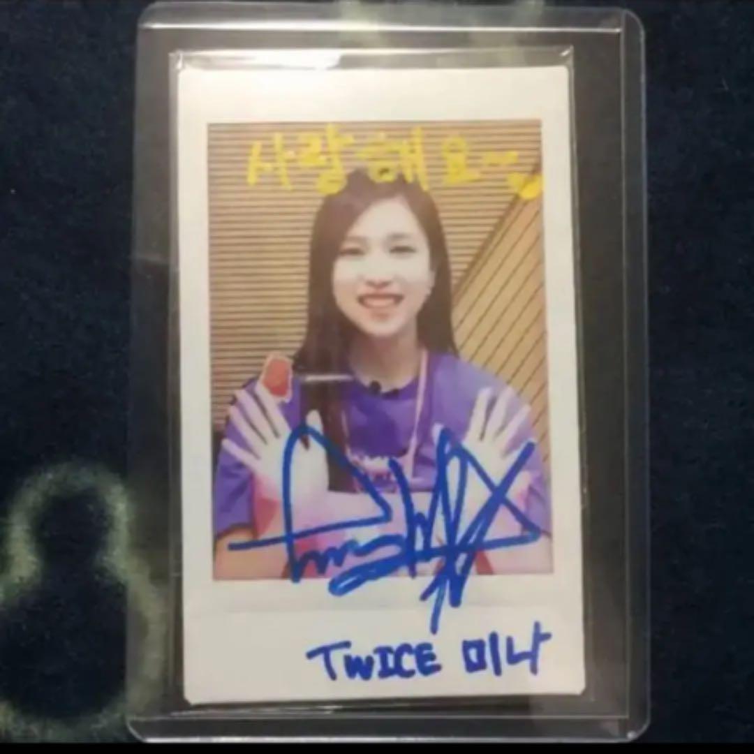 TWICE ミナ 直筆サイン入り チェキ