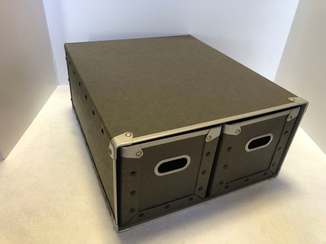 無印良品 硬質パルプボックス 3個セット 引出式 CD収納 深型