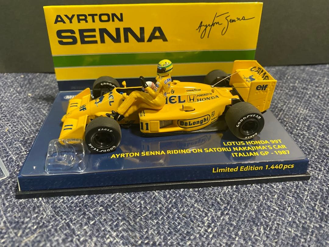 1/43 アイルトンセナ　ライドオン中嶋悟ロータス99T 1987 イタリアGP