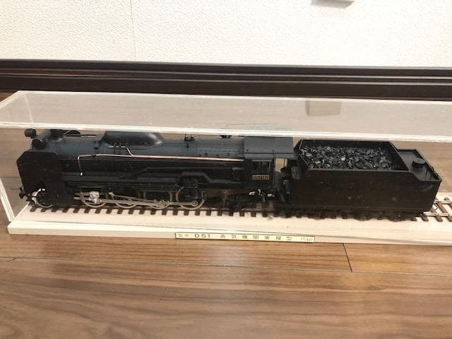 蒸気機関車 D51 1161 鉄道模型 インテリア 1/42アクリルケース付き