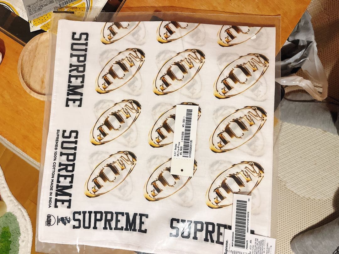 SUPREME M.O.P. Bandana エムオーピー バンダナ White