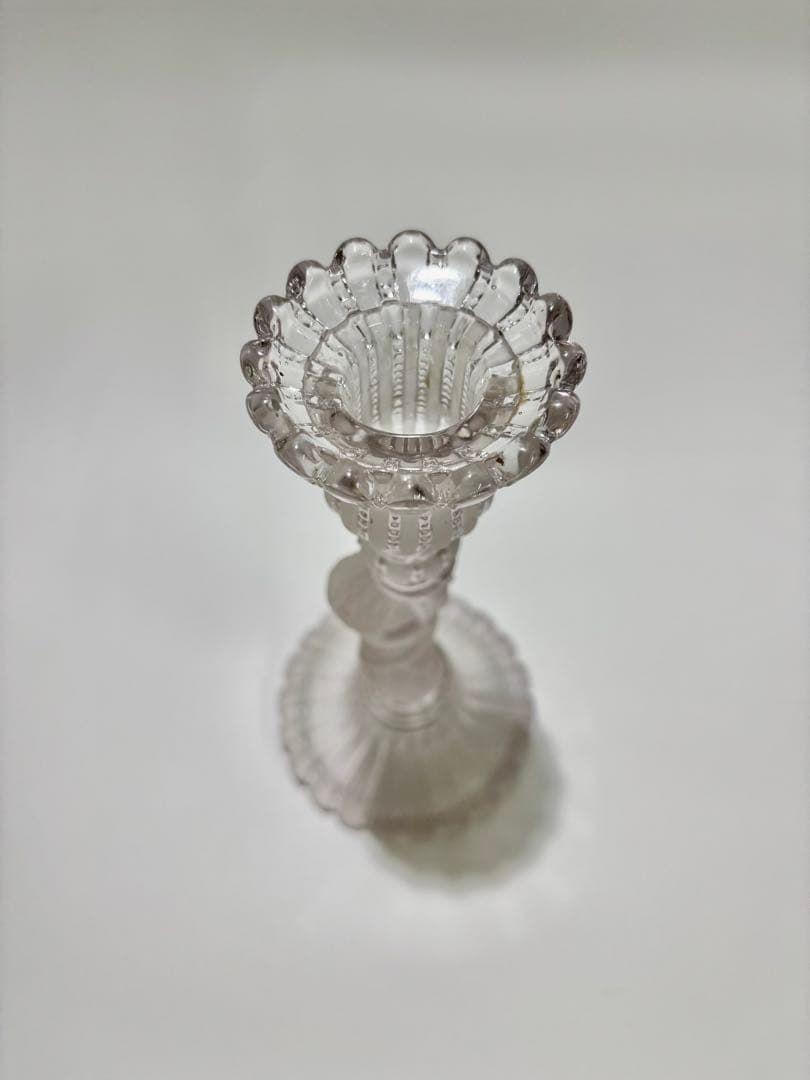 オールド・バカラ 子供フロストキャンドルスタンド 置物 オブジェ