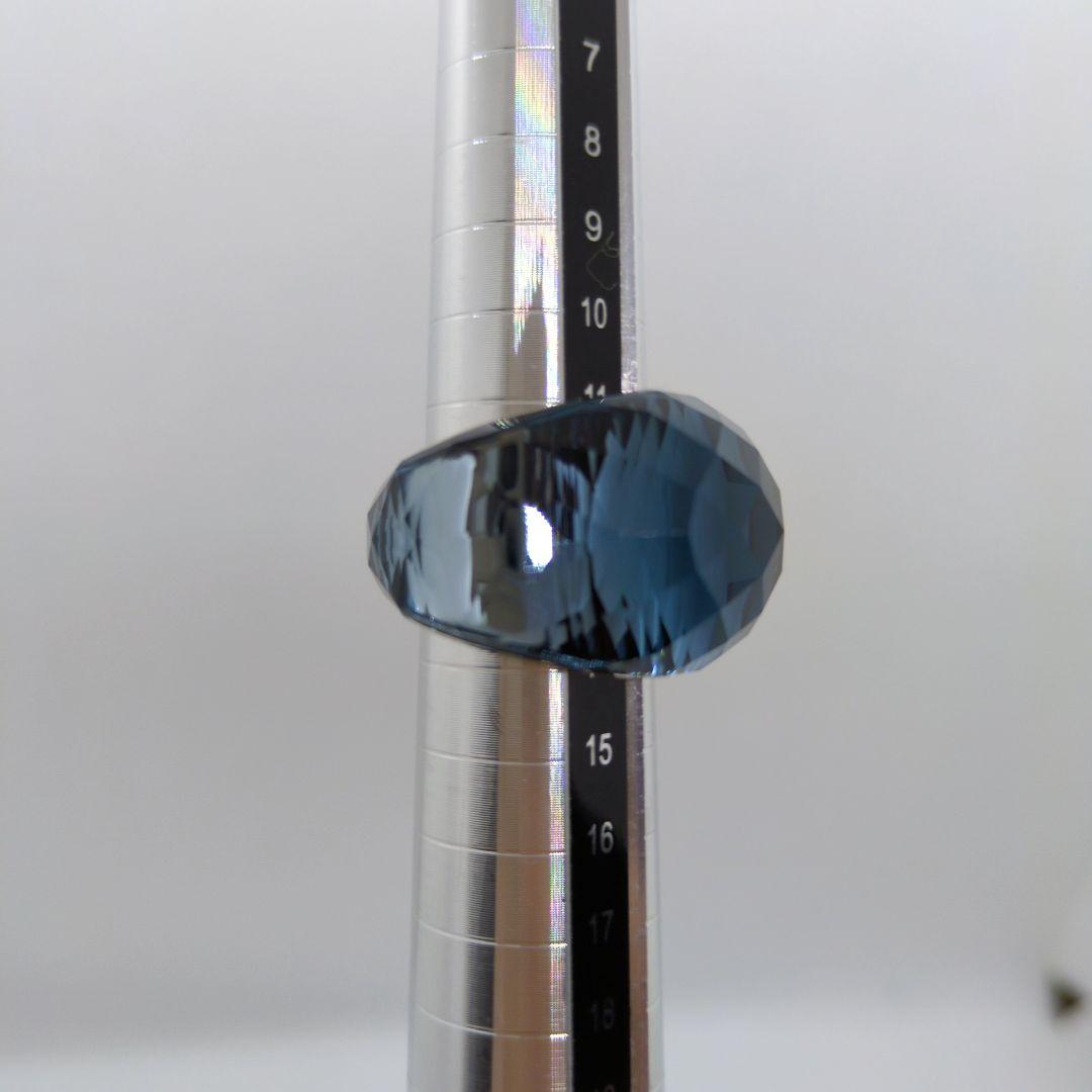 【美品】 スワロフスキー　ニルヴァーナ リング ブルー系　箱あり　55サイズ