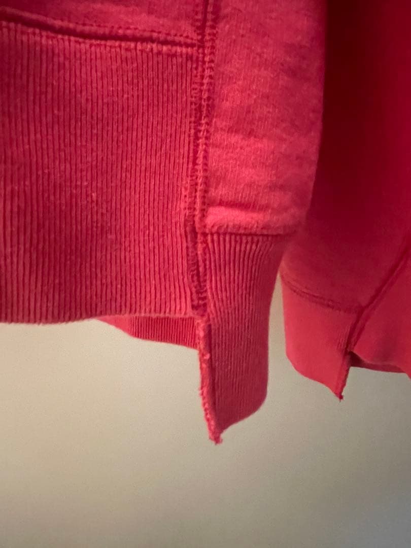 UNUSED ピンク フーディー 未使用　スエット　パーカー　US1955