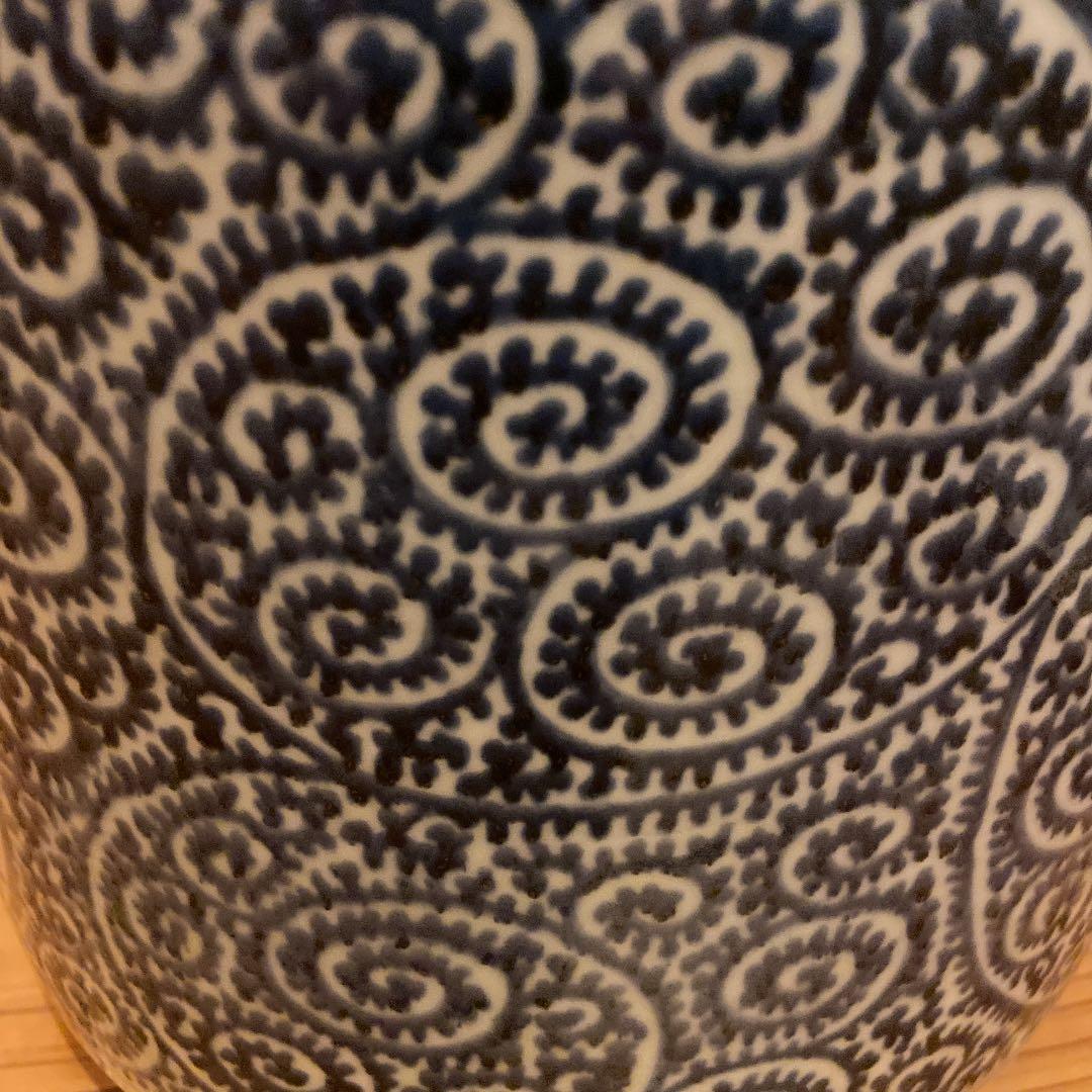江戸時代古伊万里焼　唐草模様