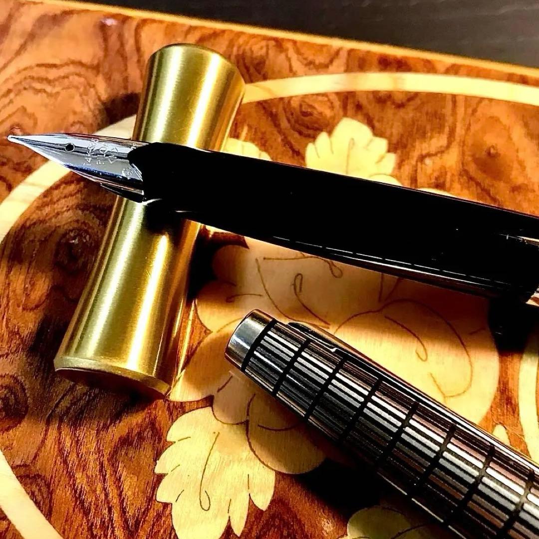 ☆超お勧め☆美しいパイロットエリート万年筆格子柄（M)☆希少品