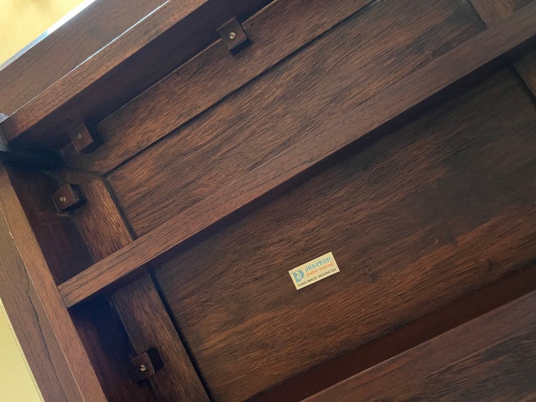 【○】アジアン家具 インドネシア製 テーブル 天然木 ハンドメイド 手彫り