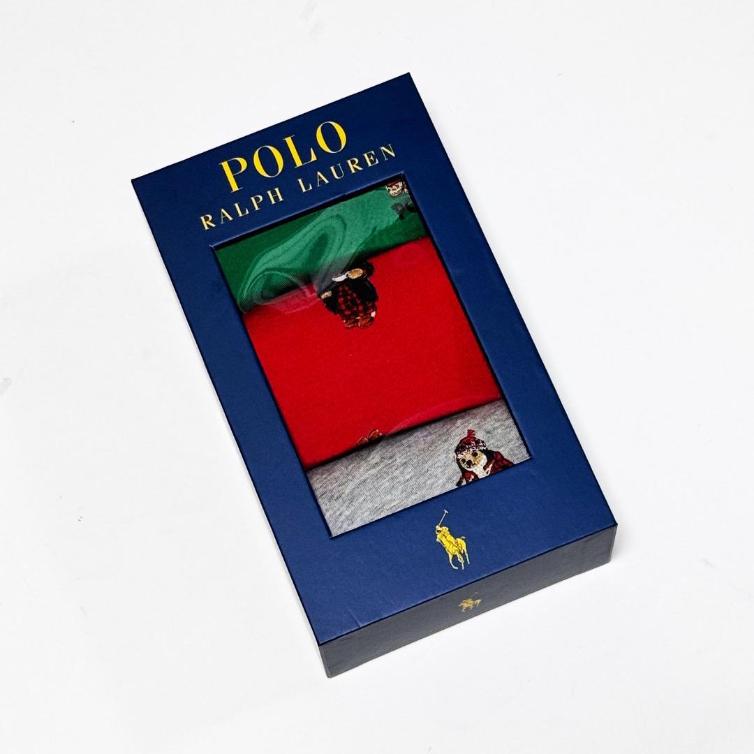 □ポロラルフローレン ポロベアーボクサートランクス3点セットM新品B□