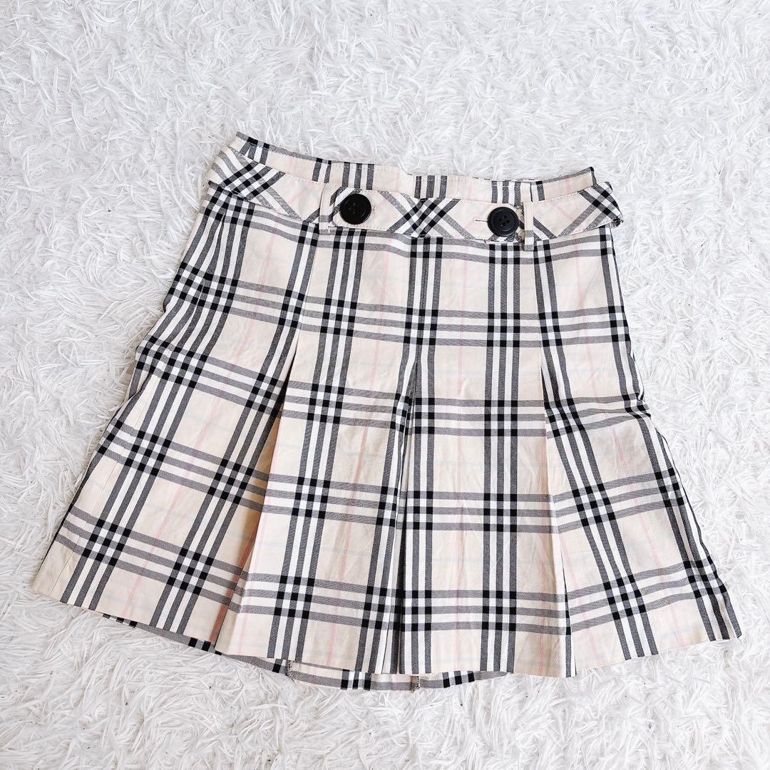 バーバリーブルーレーベル　プリーツスカート　ノバチェック