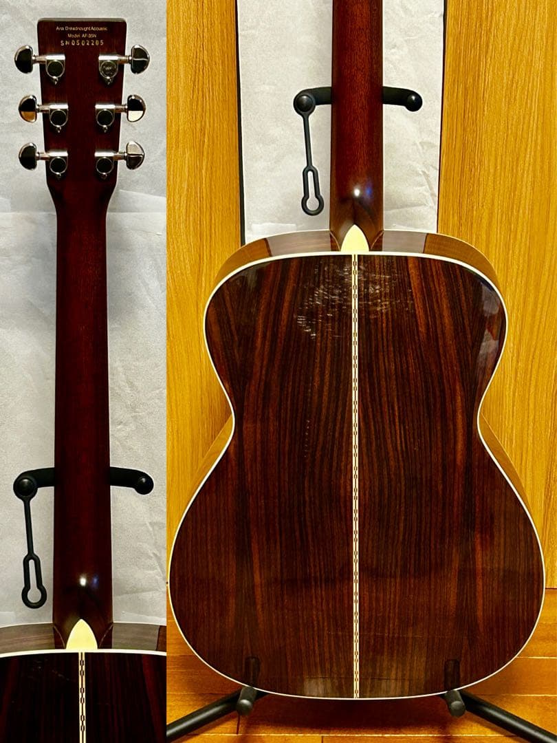 原田さん専用 Aria AF-35N NATトップ単板 Ritterギグバッグ付