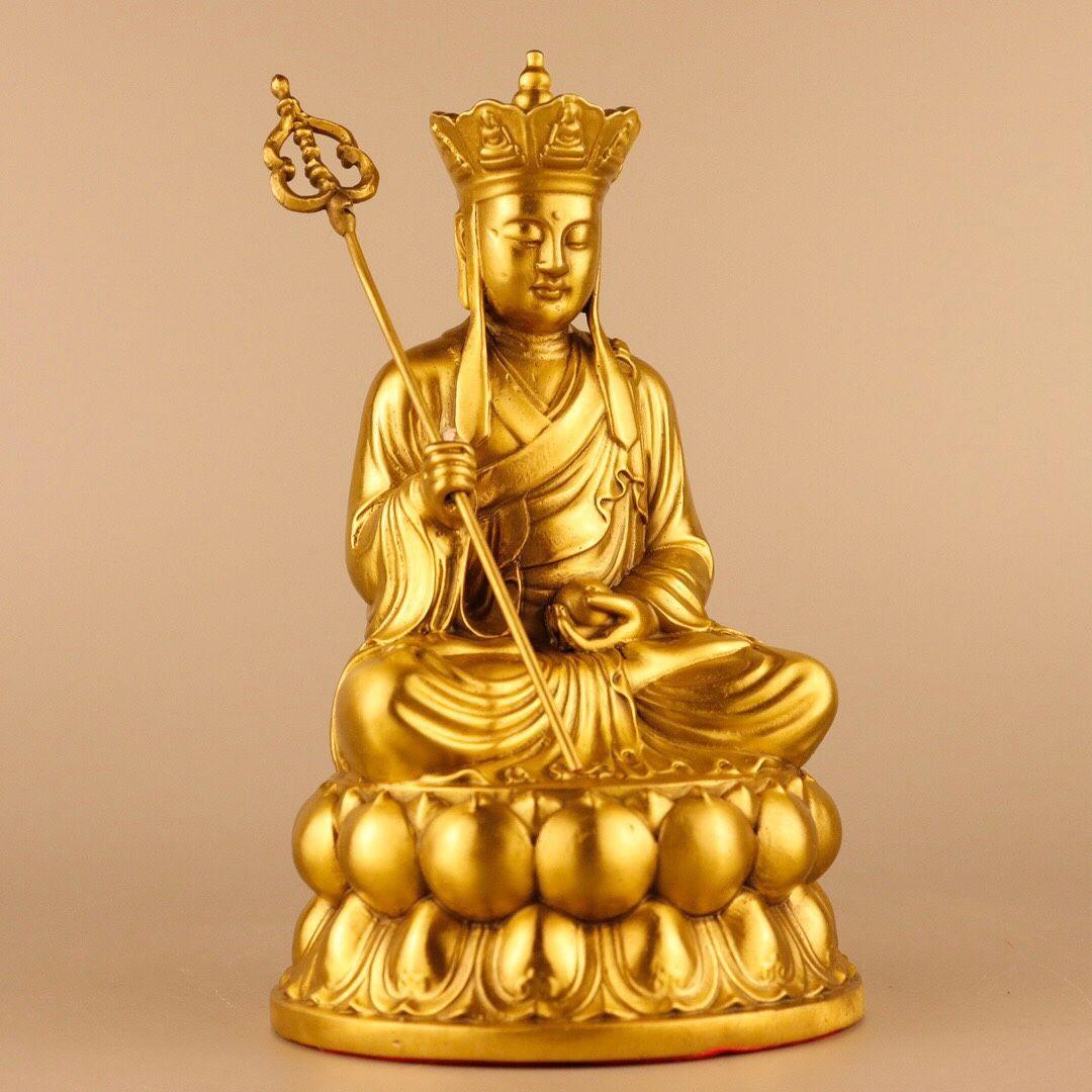 蓮華地蔵王仏像 菩薩 観音 銅製 仏像 彫刻 開運 風水 置物