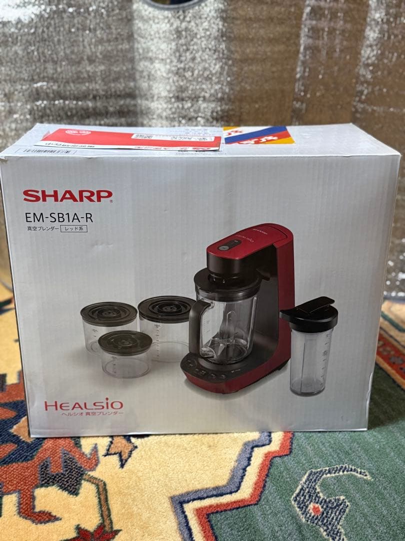 SHARP EM-SB1A-R 真空ブレンダー レッド ヘルシオ 真空ブレンダー EM-SB1A-R [レッド系] 通常配送商品の通販