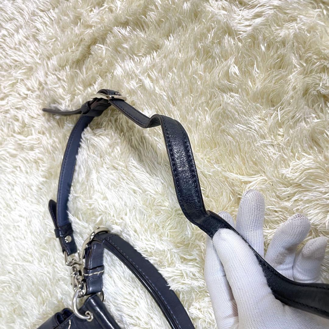 コーチ 2WAY ショルダーバッグ ニューウィリス 70アニバーサリー ネイビー