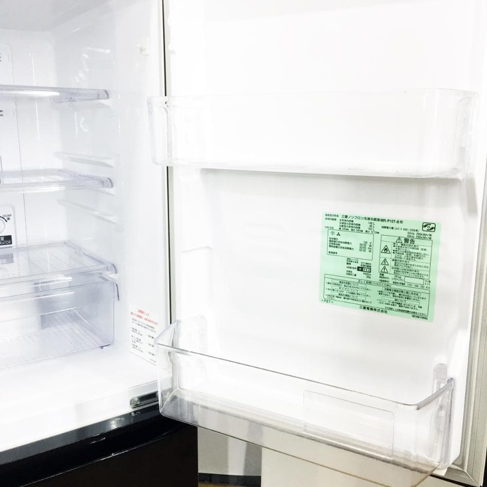 ◆中古★♦三菱 146L 冷蔵庫【♦MR-P15T-B】◆KLT