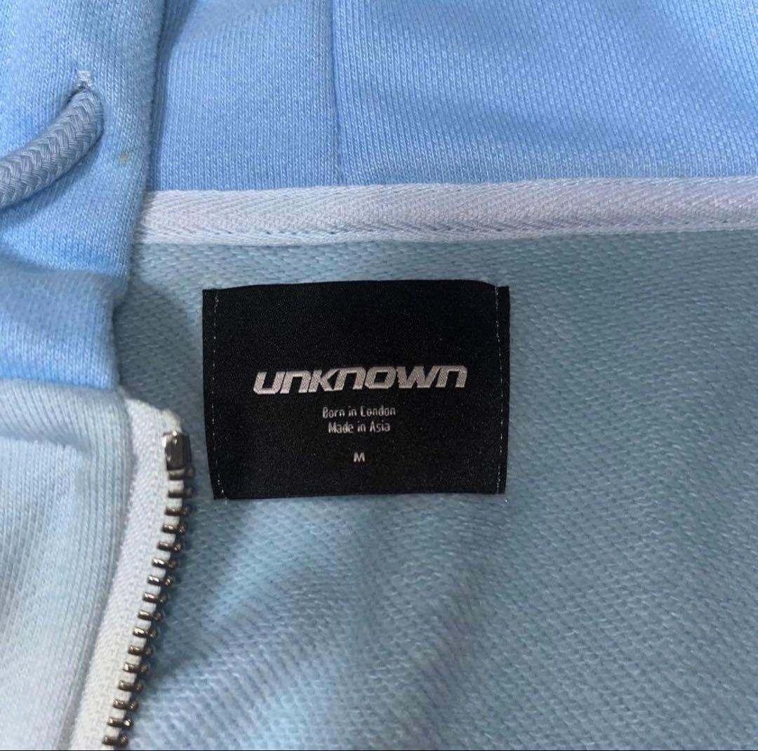 unknown london パーカー フーディー 水色