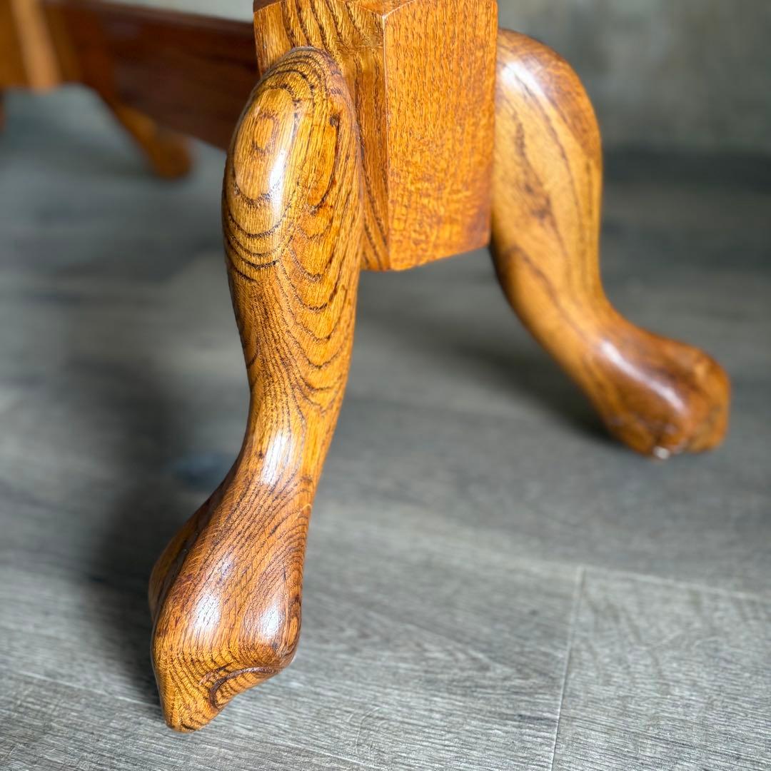 オーク材 オーバルコンソールテーブル