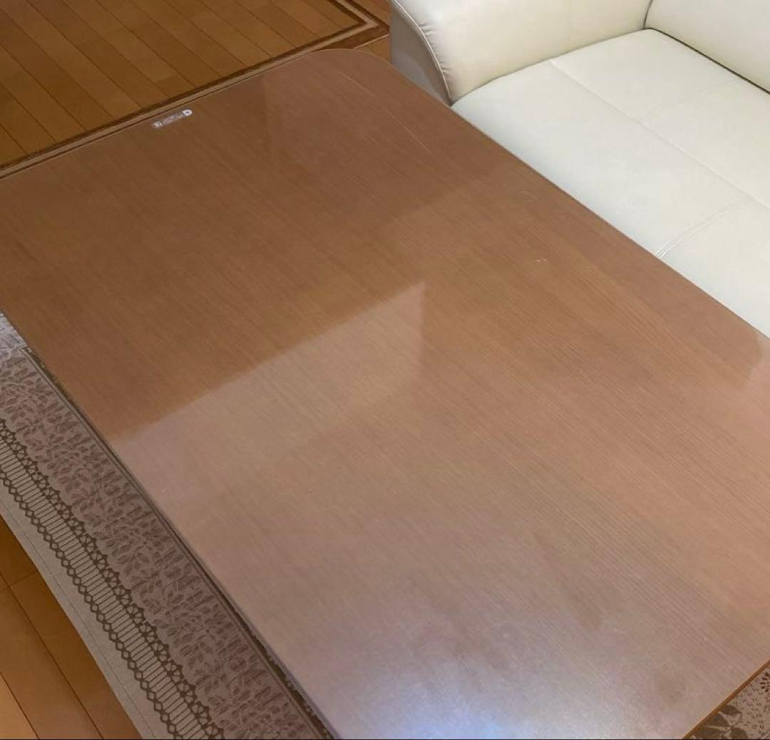 【ニトリ】＊天板きれい　昇降式ダイニング　リビングテーブル　天板シート付き