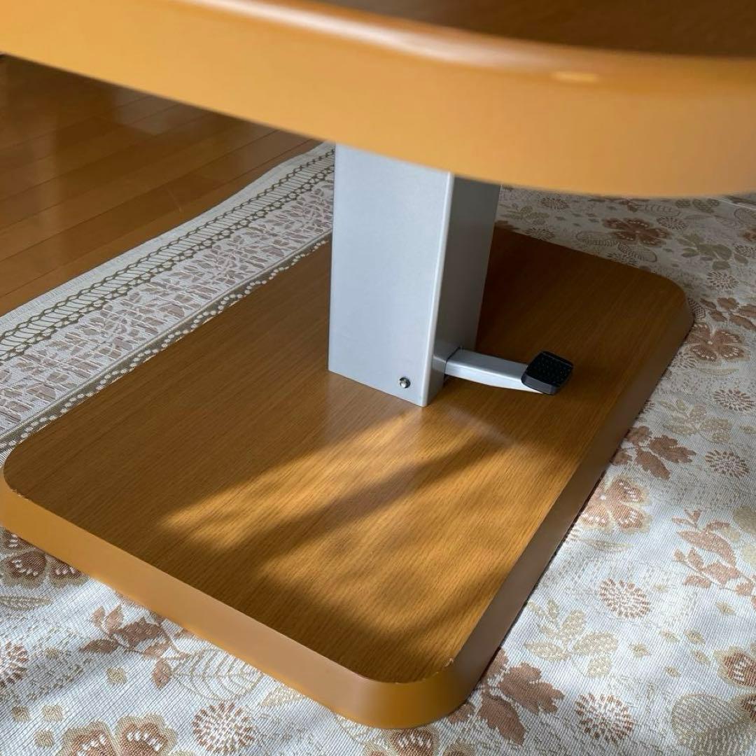 【ニトリ】＊天板きれい　昇降式ダイニング　リビングテーブル　天板シート付き