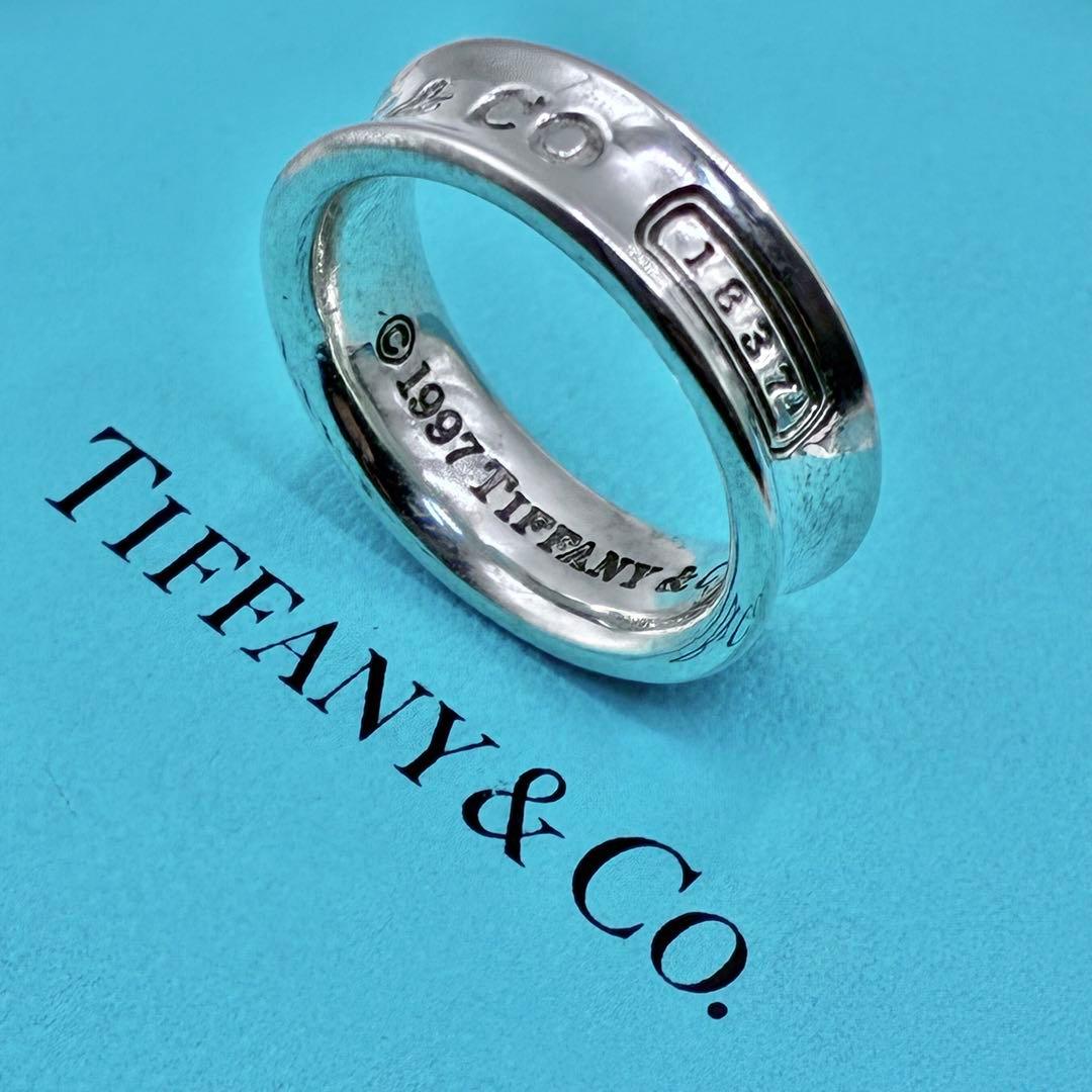 【美品】ティファニー 15.5号 ナローリング シルバー 大きめ 指輪　メンズ
