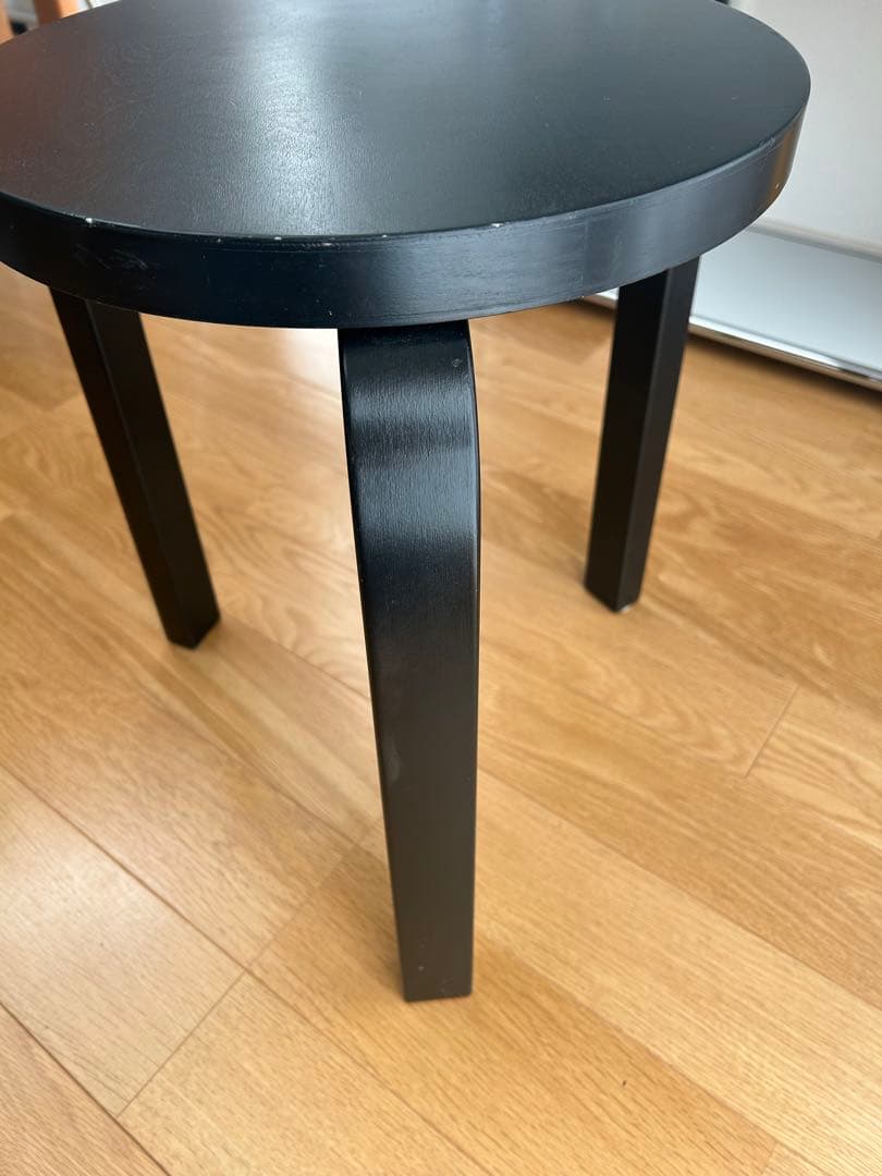 スツール 60オールブラック　ラッカー　アルテック　artek
