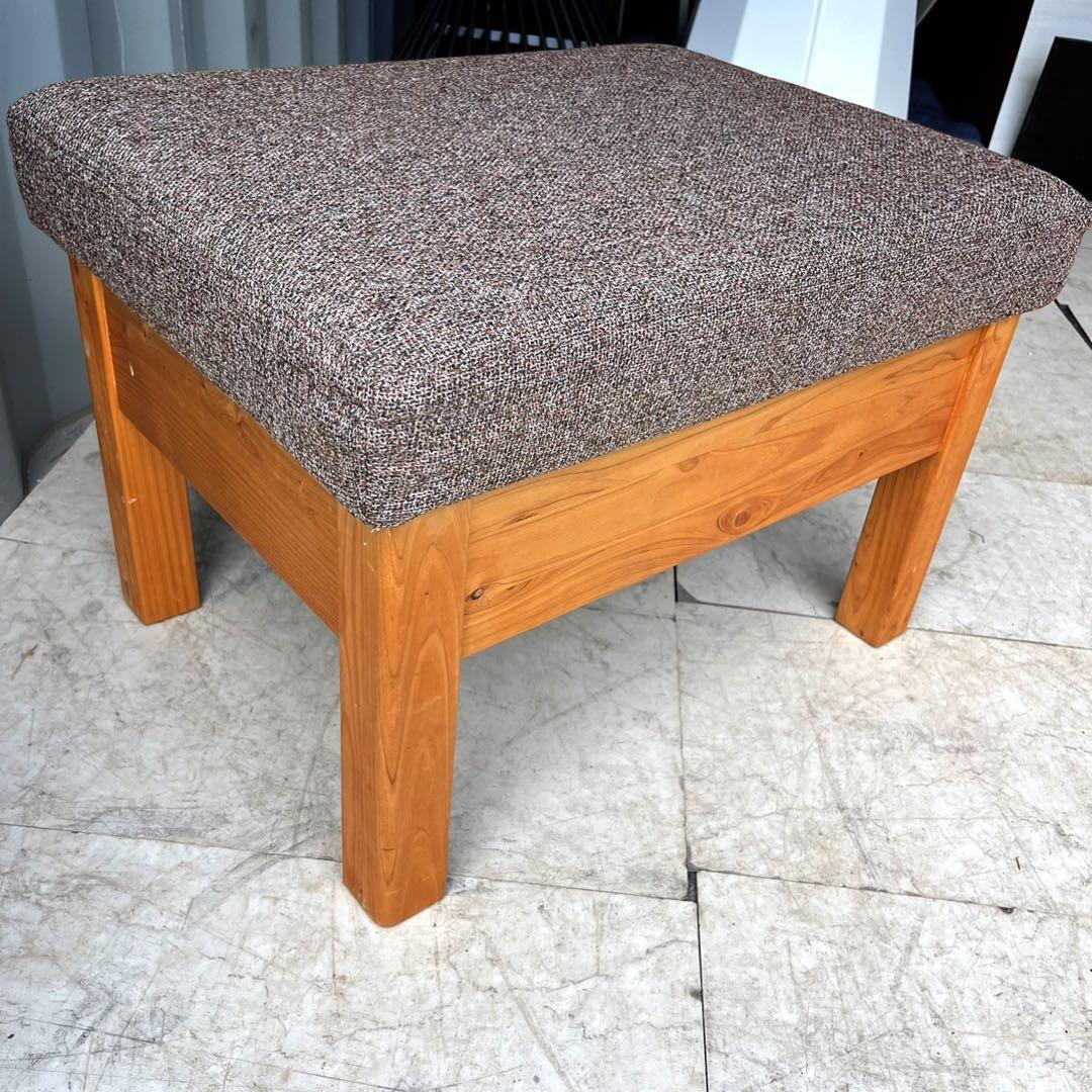 取付無料！シギヤマ家具 YUU 優 北欧風天然木ヒノキ ナチュラルオットマン✨