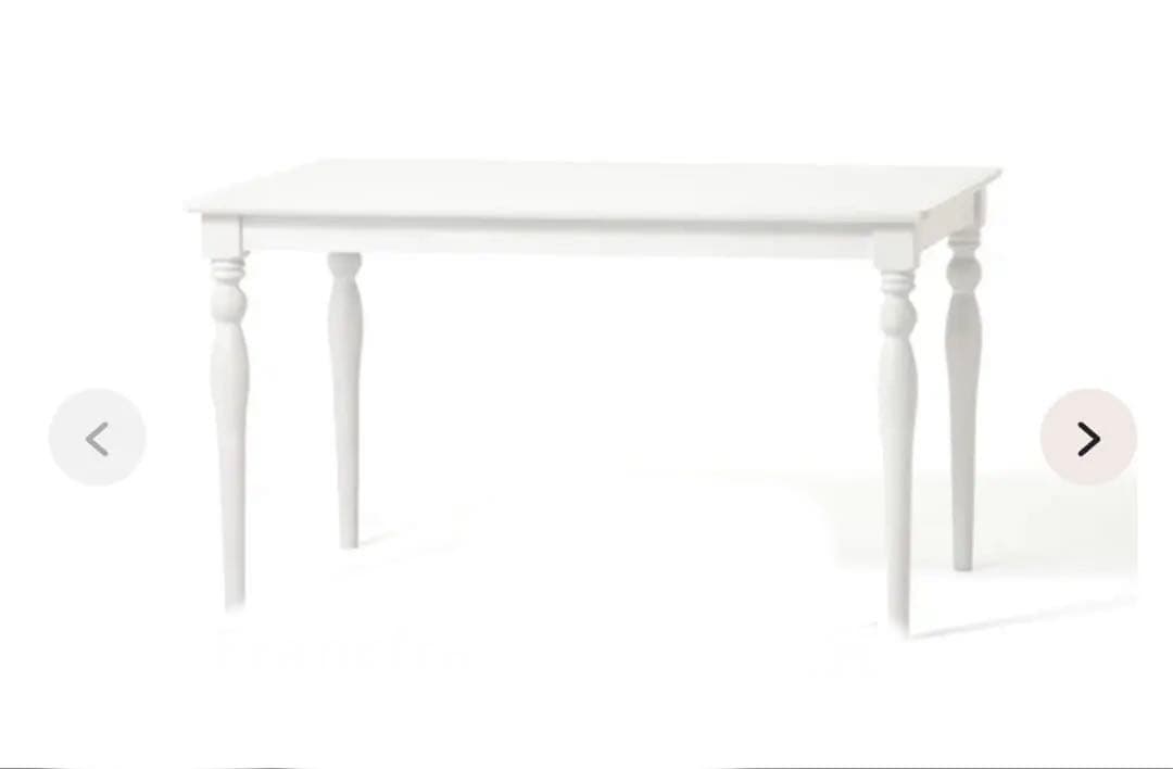 Francfranc♡アルパダイニングテーブル幅130cm 白♡フレンチ♡