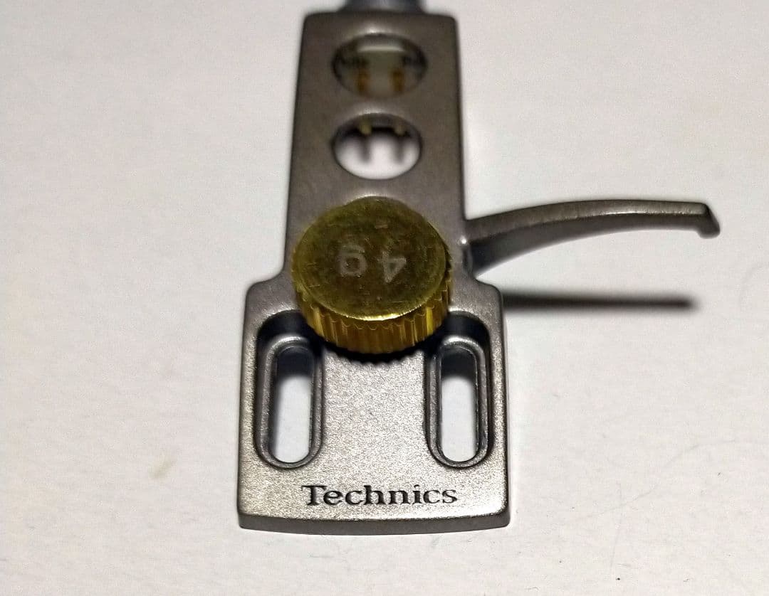 希少 Technicsテクニクスのヘッドシェル シャンパンゴールド、ウエイト付