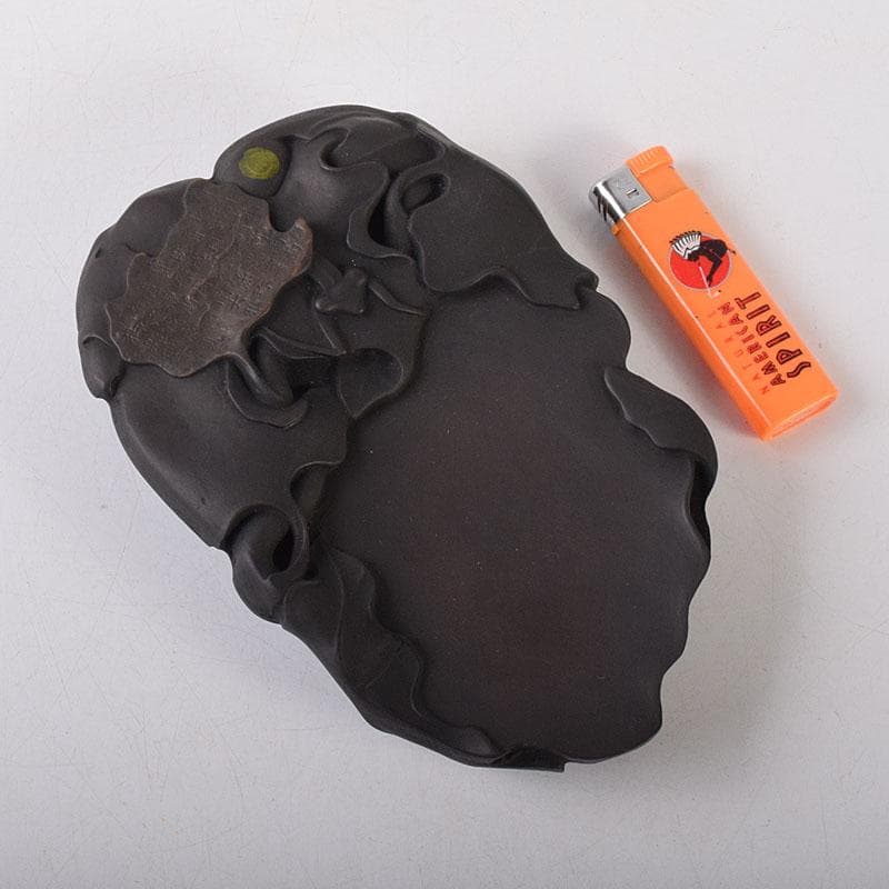 中国 書道具 端渓硯 倣宋 米芾 螽斯瓜瓞硯 箱付