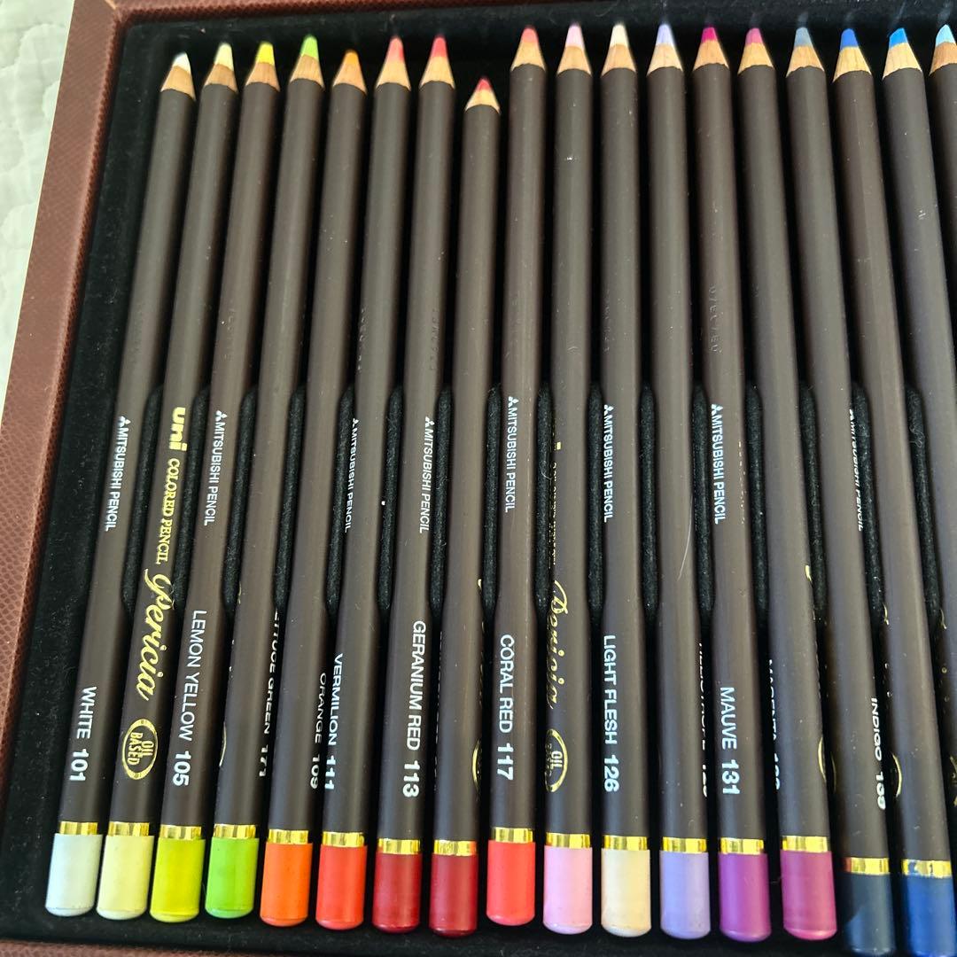 廃盤◇三菱鉛筆 uni 油性色鉛筆 Pericia 24色 ペリシア◇ 色鉛筆 ユニ