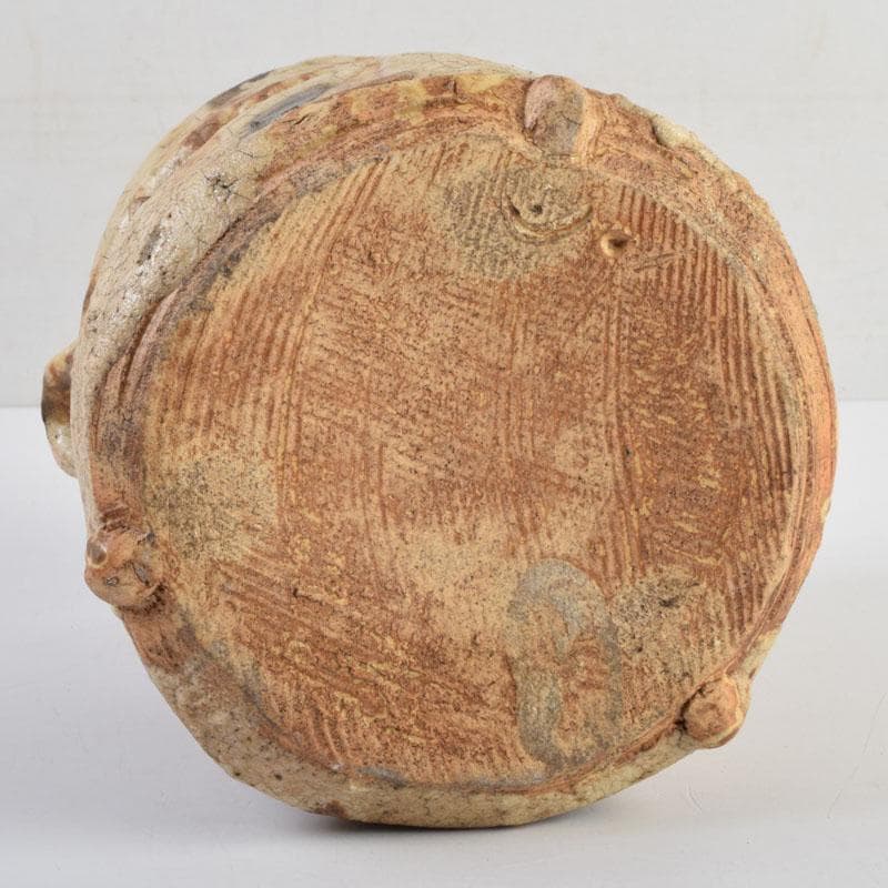 茶道具 秋坂窯 八代 加藤宇助作 伊賀釉 水指 共箱 N