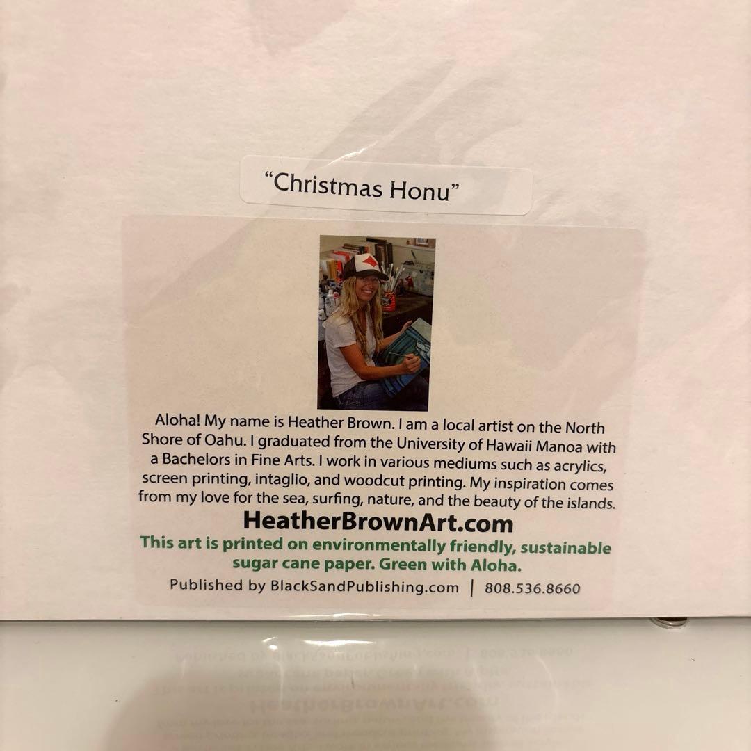 Heather Brown 亀　ハワイアンアート クリスマス絵画　ヘザーブラウン