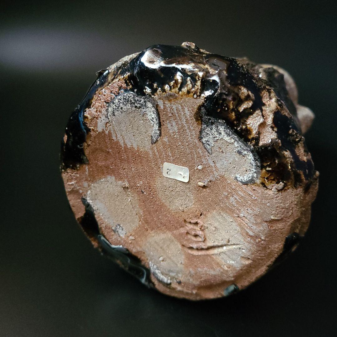 茶道具 朝鮮唐津 耳付 花入 浜本洋好 共箱 陶芸 花生 花器 からつ