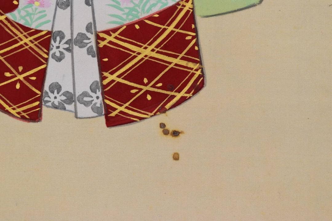 【真作】与志子/立雛図/掛軸☆宝船☆AB-64