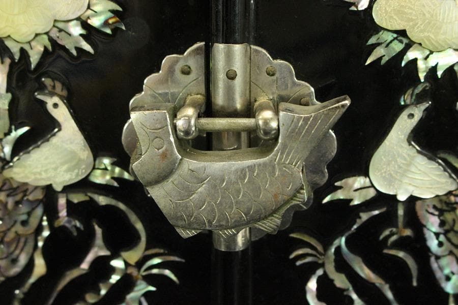 高麗美術 螺鈿 引き出し箱 美品(ZE366)