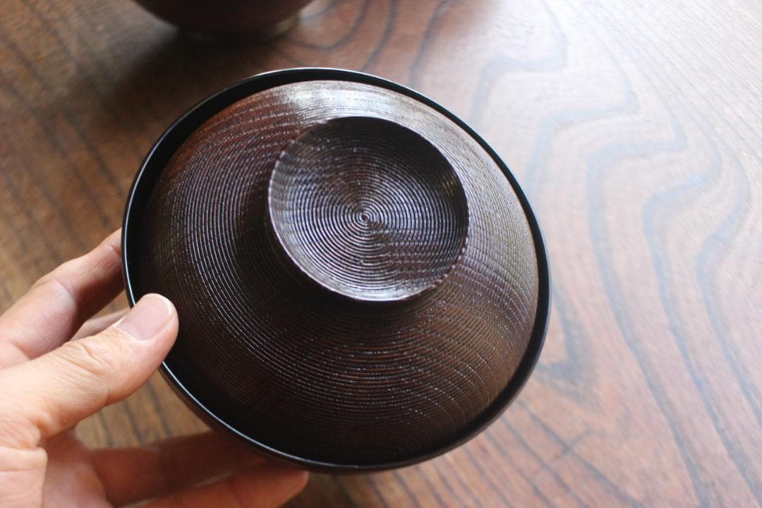 デッドストック！極上千筋糸目に優美な見返鶴蒔絵の煮物椀2