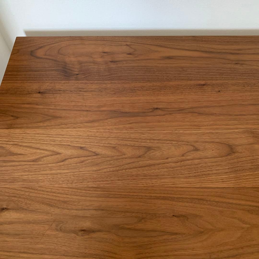 greeniche カフェテーブル ウォルナット シルバー脚 80×60×61