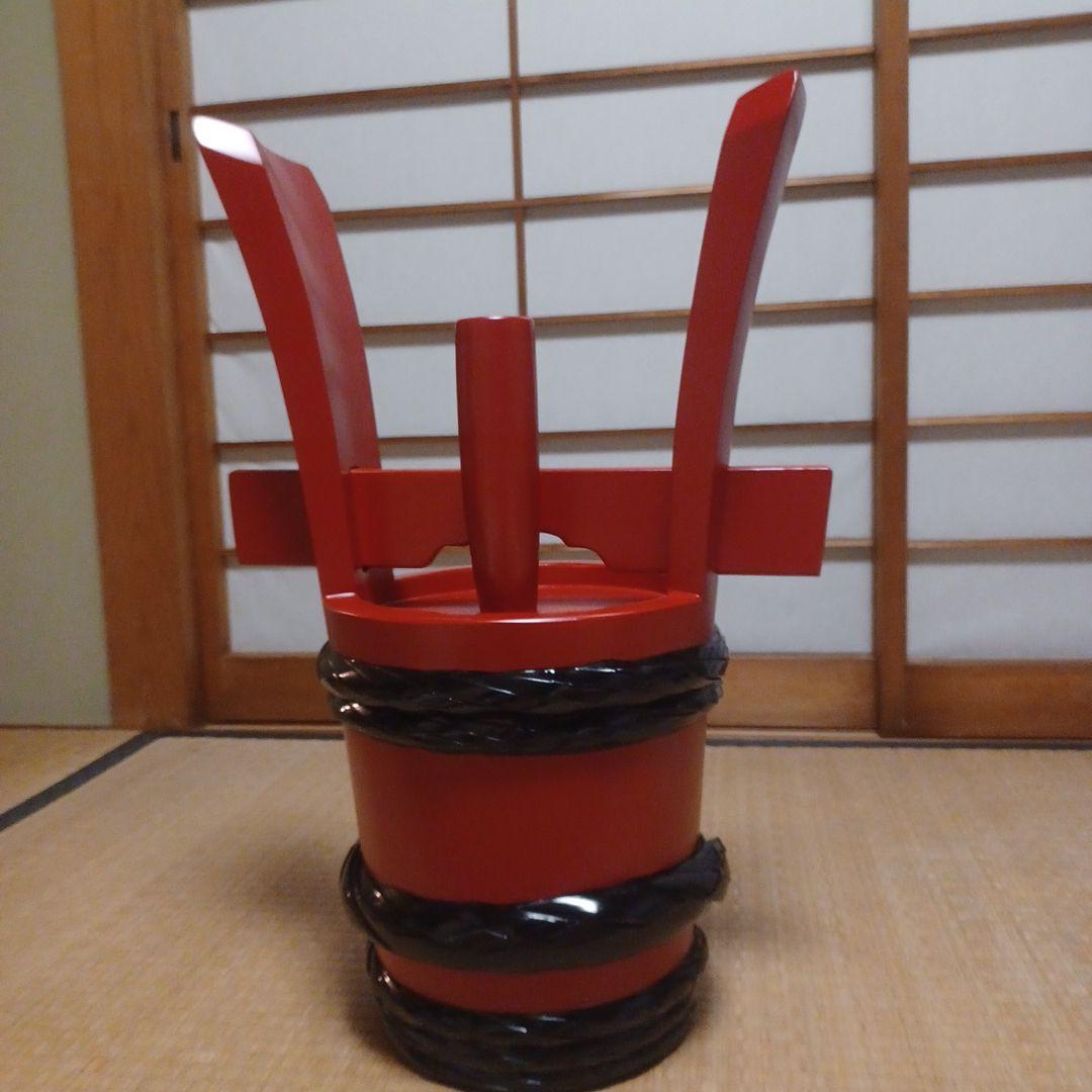 大館秋田天然杉の漆塗赤黒ツートンカラー角樽