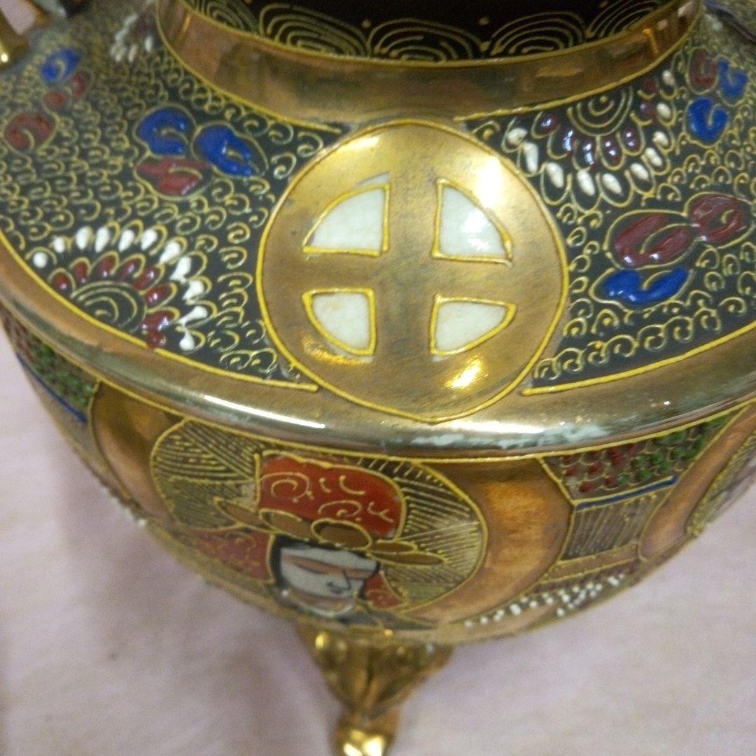 京薩摩 錦光山 香炉 古美術 古道具 骨董