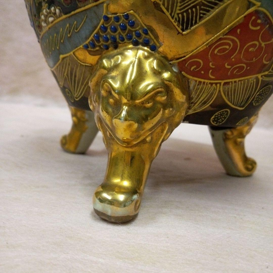 京薩摩 錦光山 香炉 古美術 古道具 骨董