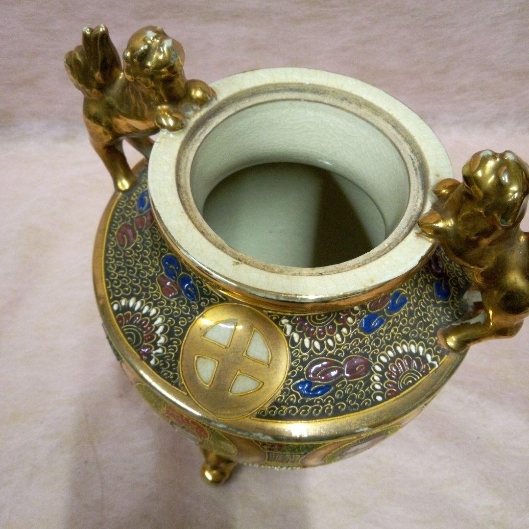 京薩摩 錦光山 香炉 古美術 古道具 骨董