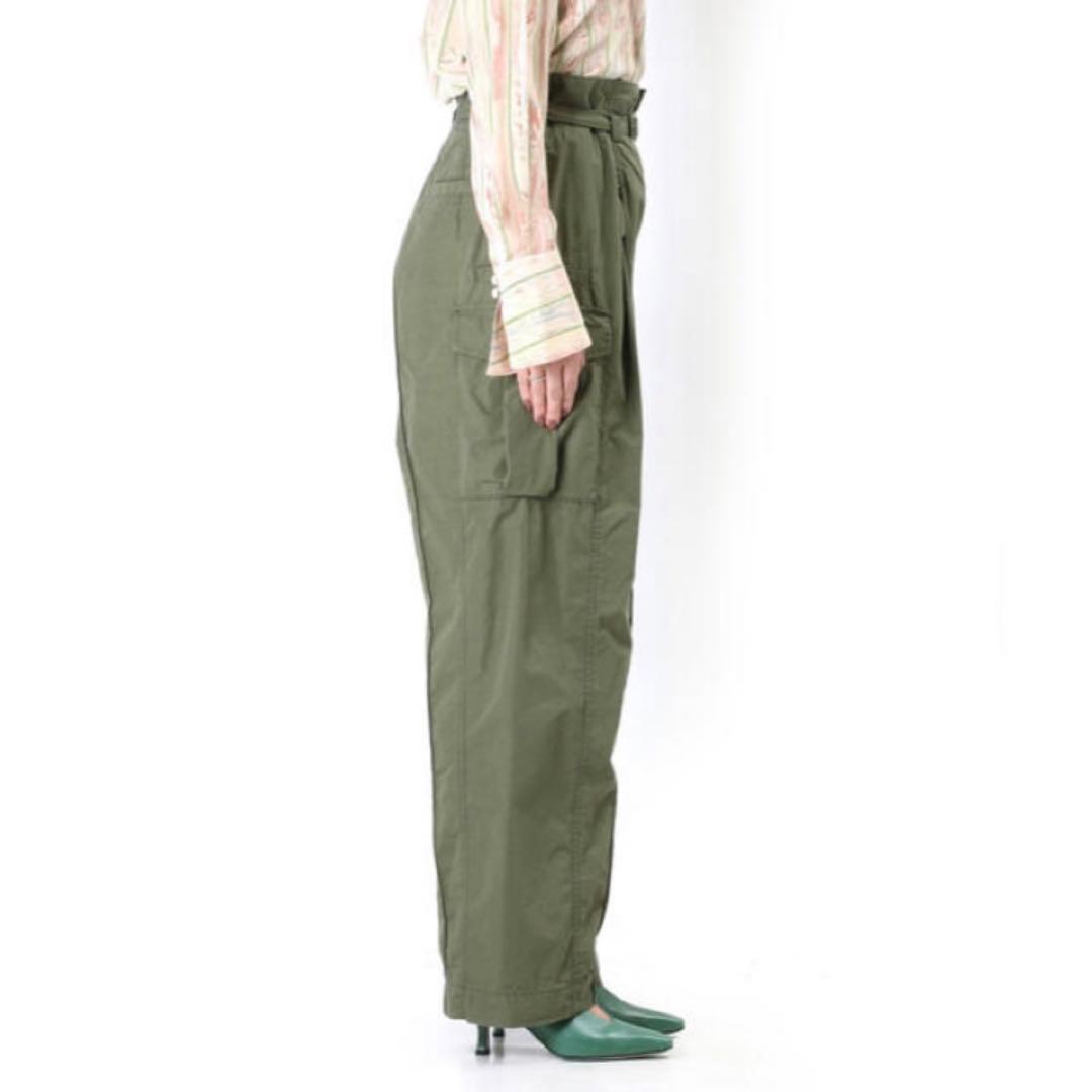 mame★Cotton Nylon Tucked Cargo Trousers